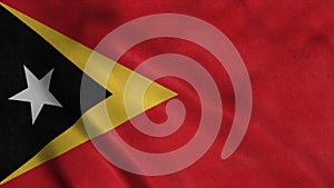 East Timor flag is waving 3D animation. East Timor flag waving in the wind. National flag of East Timor