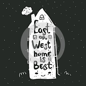 East or West home is best. Inspirational quote