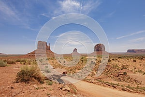 East and West Mitten Buttes, and Merrick Butte in Monument Valley Navajo Tribal Park photo