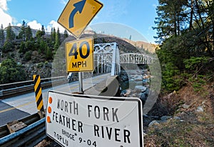 Eastbound on Highway 70 at the Tobin Twin Bridges