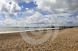 Eastbourne Beach and Pier in the Summer Sunshine