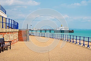 Eastbourne boardwalk. East Sussex, England