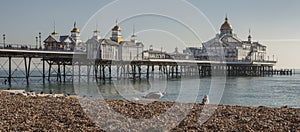 Eastbourne pier, East Sussex - a sunny day in October.