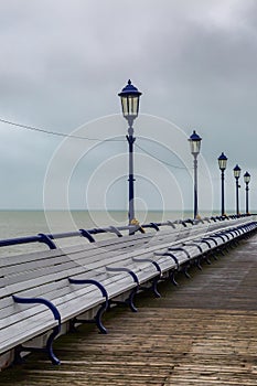 Eastbourne pier during low season