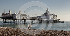 Eastbourne pier - a sunny day in October.