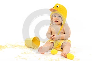 Easter Baby in Duck Costume