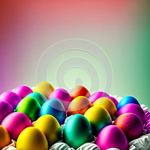 Easter Background with Easter Eggs