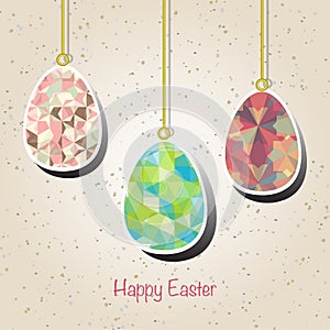 Easter background with easter eggs spring collection