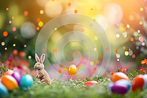 Easter. Background to use for a card, banner. Generative AI