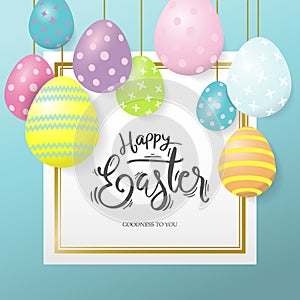 Easter background, vector illustration