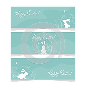 Easter banner set Vector graphics
