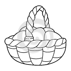 Easter basket digital stamp