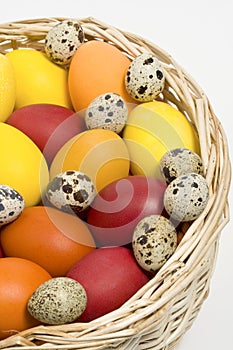 Easter basket with eggs