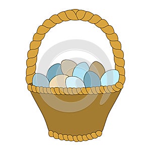 Easter basket with eggs