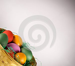 Easter basket with eggs