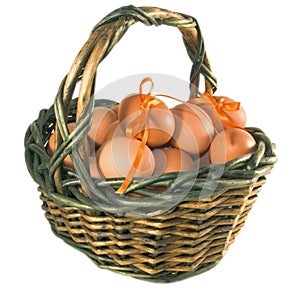 Easter basket with eggs