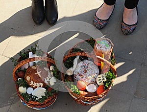 Easter basket, eggs, Orthodox Easter,