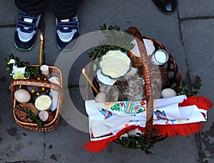 Easter basket, eggs, Orthodox Easter,