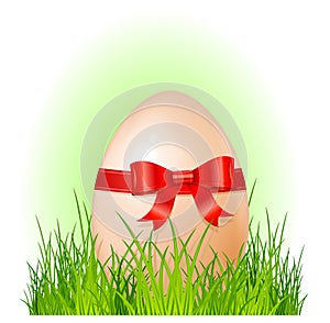 Easter big egg with bow