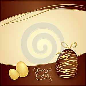 Easter box of chocolates. Vector thematic background. Chocolate