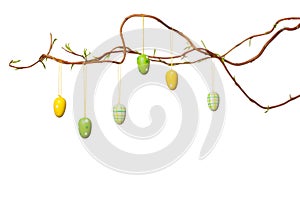 Easter Branches - with Easter Eggs, Ribbons and Chick