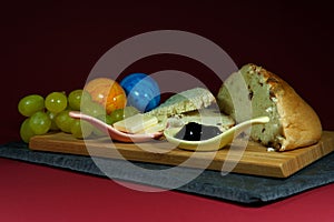 easter breakfast with butter and bread