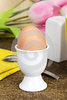 Easter breakfast - soft boiled eggs