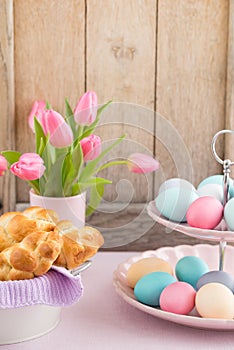 Easter breakfast table