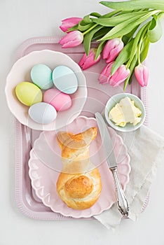 Easter breakfast table