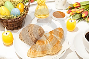 Easter breakfast table
