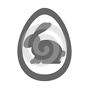 The Easter Bunny in an abstract Easter egg