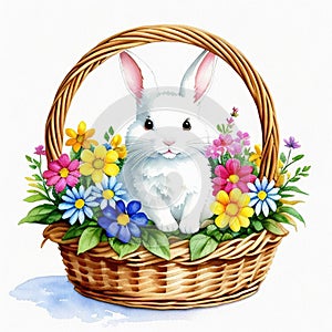 Easter Bunny in a Basket