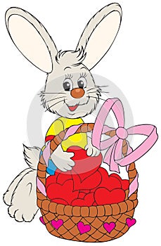 Easter Bunny with a basket