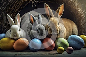 Easter Bunny Delivers Colorful Eggs