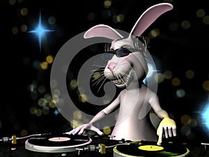 Easter Bunny DJ photo