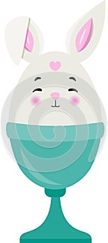 Easter bunny on egg holder