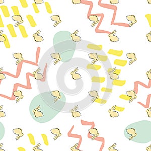 Easter Bunny Egg Seamless Pattern
