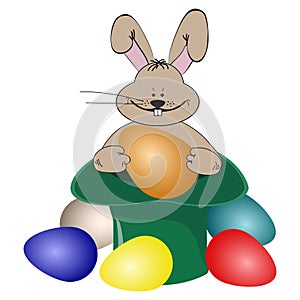 Easter bunny egg vector illustration.