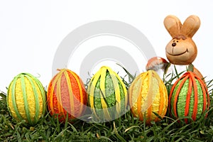 Easter bunny and eggs