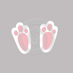 Easter  bunny foot  illustration vector pattern