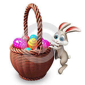 Easter bunny with full age bucket