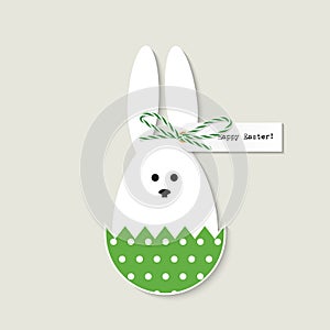 Easter bunny greeting card