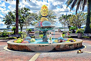 The Easter Bunny has celebrated the season by building a beautiful fountain