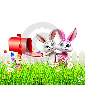 Easter Bunny With letter box