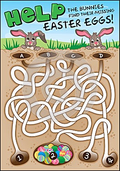 Easter bunny maze for kids!