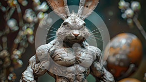 Easter Bunny with a Muscular Physique photo