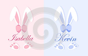 Easter bunny name plate design