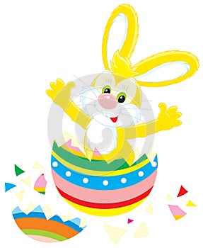 Easter Bunny and painted egg