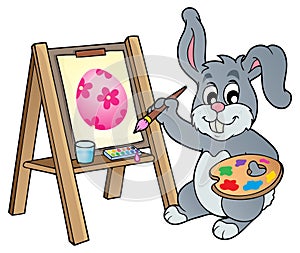 Easter bunny painter theme 1
