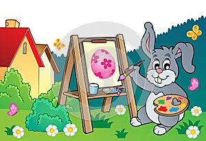 Easter bunny painter theme 3